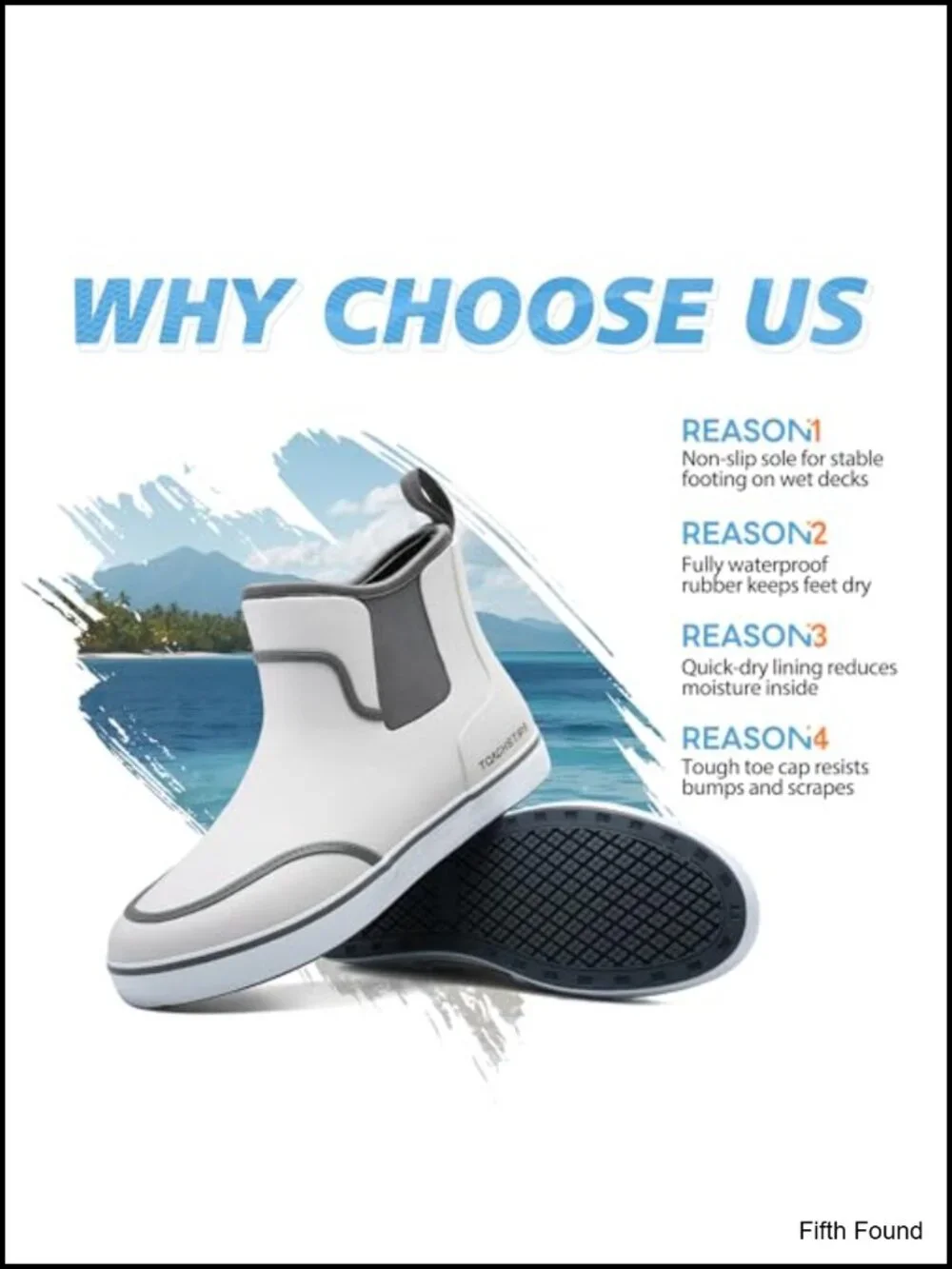 Waterproof Ankle Rain Boots for Fishing Boating Gardening Non-Slip Neoprene